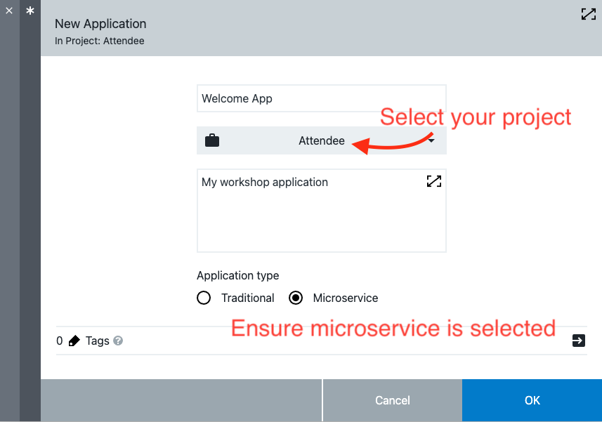 New application form