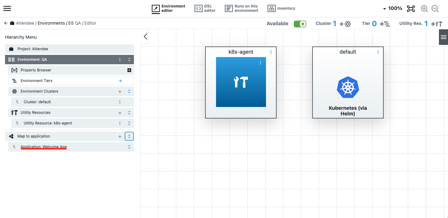 Environment editor