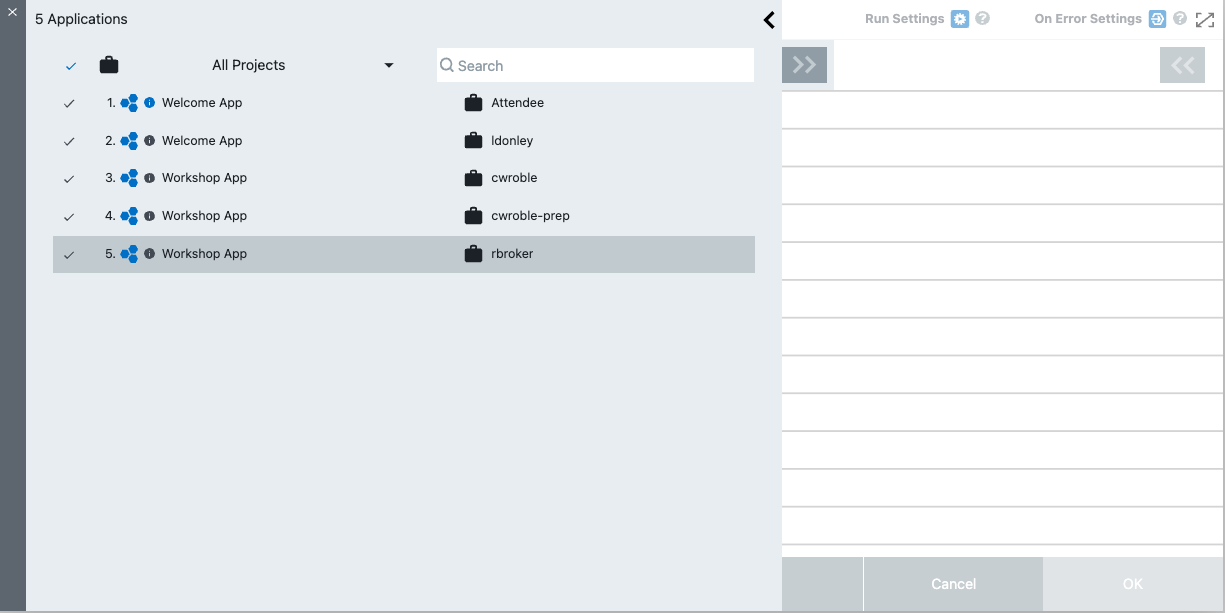 Application Dialog