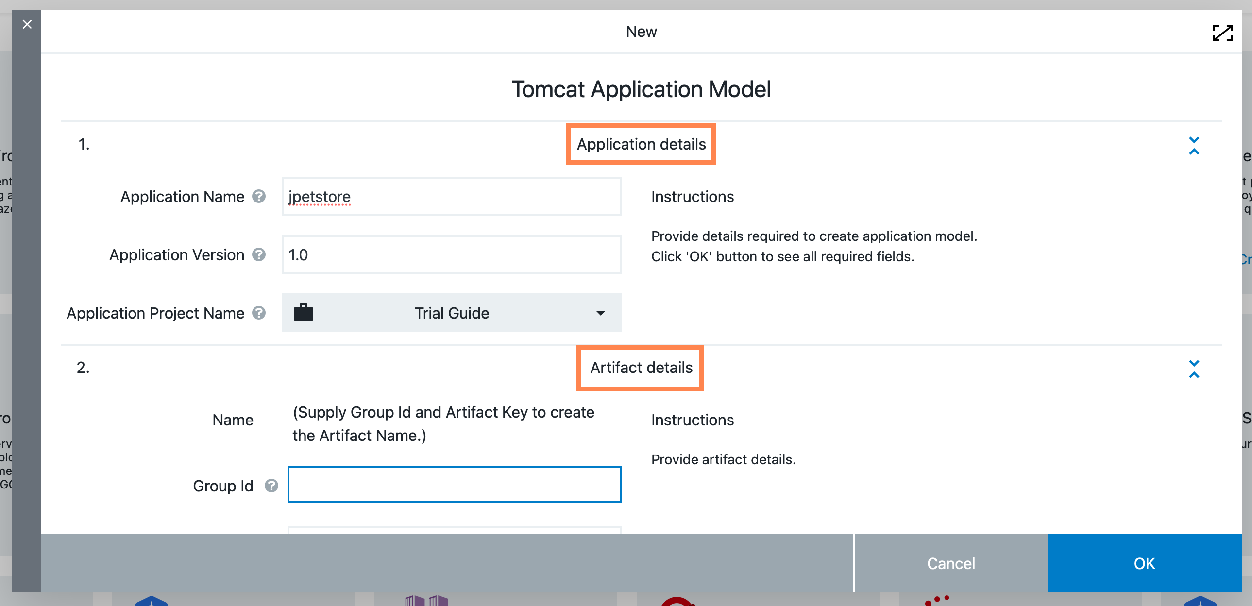 Tomcat Application details